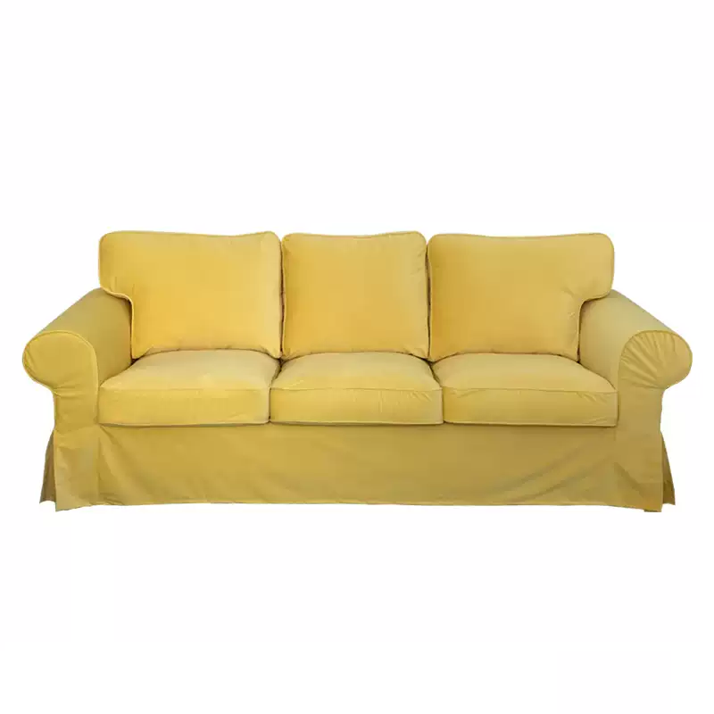 Housse canapé IKEA EKTORP luxe haut de gamme velours jaune