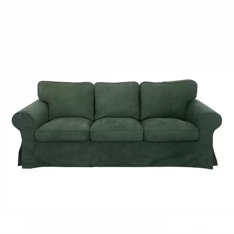 Housse canapé IKEA EKTORP velours strié renforcé vert