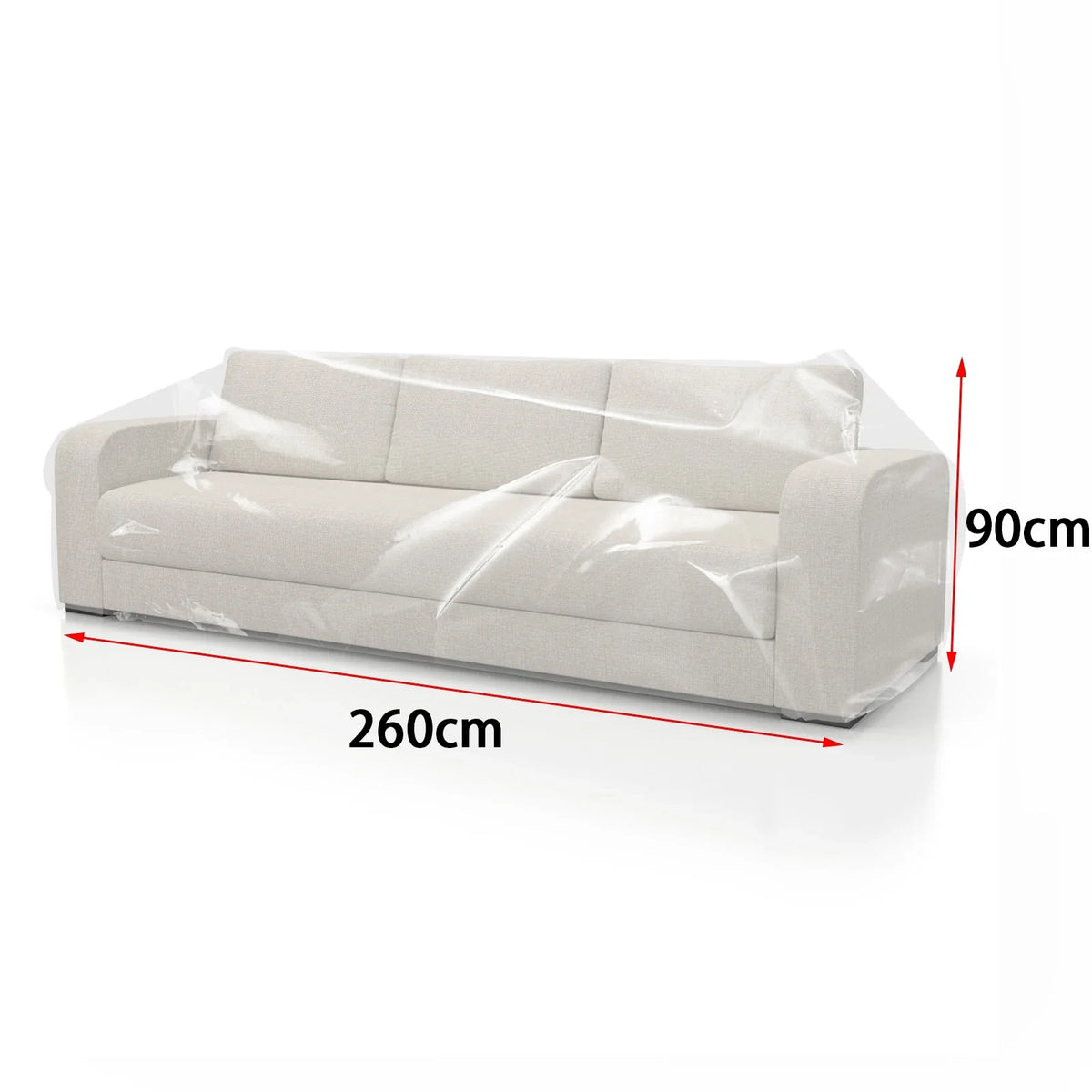 Housse protection canapé en plastique transparent 100% imperméable