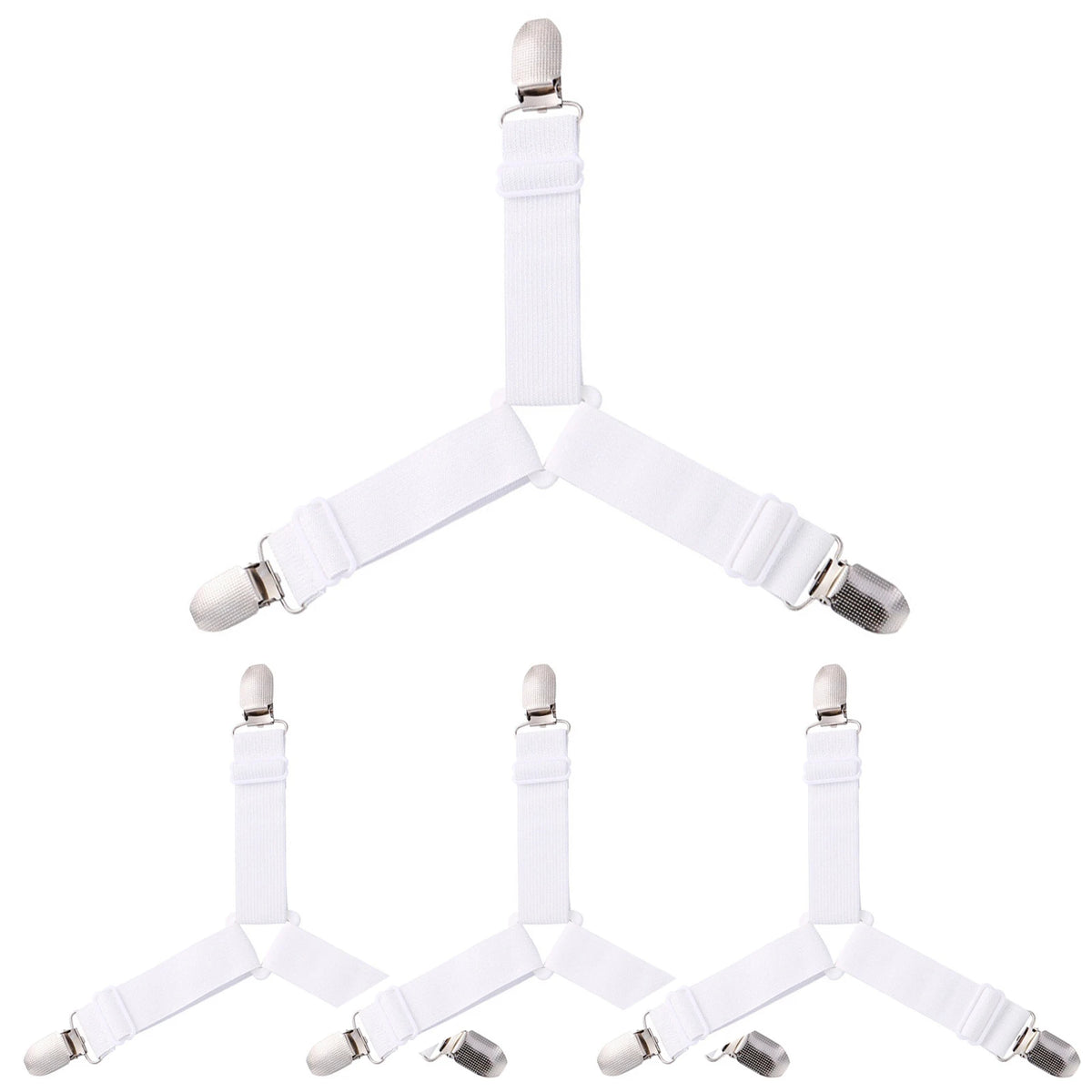 fixateurs universels pour housses de canapé - 4 sangles blanche