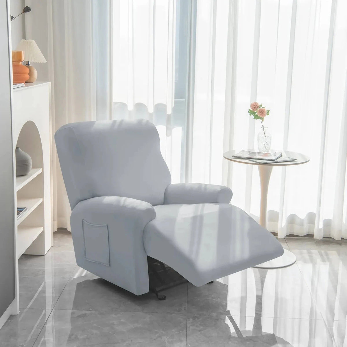 Housse pour fauteuil relax avec repose pieds éléctrique