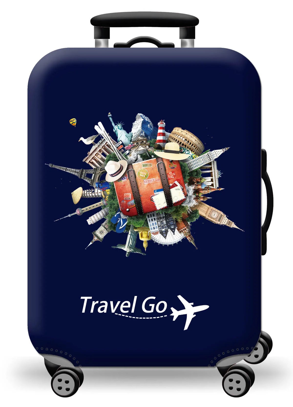 Housse de protection pour valise à roulette cabine ou XL motif 1