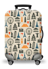 Housse de protection pour valise à roulette cabine ou XL motif paris