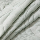 Plaid Jeté de canapé grande taille XXL anti griffures texture feuille d'hibiscus gris