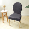 Housse de chaise baroque extensible anti griffes gris foncé