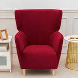 Housse fauteuil IKEA OSKARSHAMN velours bordeaux