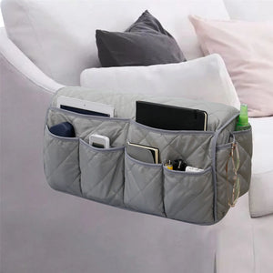 Waterproof Sofa and Armchair Armrest Cover with 14 Pockets