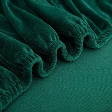 finitions renforcées velours vert