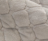 velours capitonnée gris clair