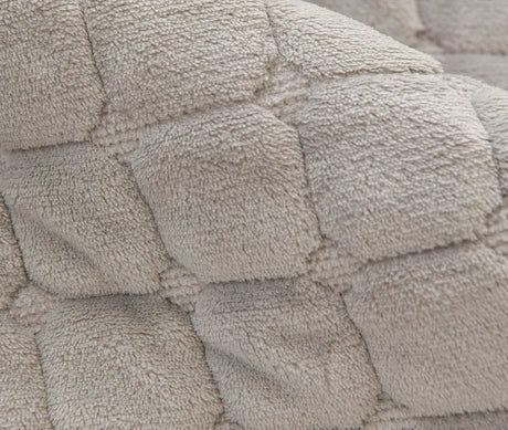 velours capitonnée gris clair