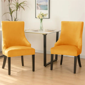 Quilted pure velvet Windsor Bristol chair cover