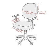 Stretch damask velvet office chair cover – 2 pieces, backrest and seat