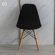 Housse de chaise scandinave gaufrée noir