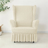 Housse pour fauteuil IKEA  Strandmon avec jupe beige