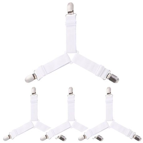 fixateurs universels pour housses de canapé - 4 sangles blanche