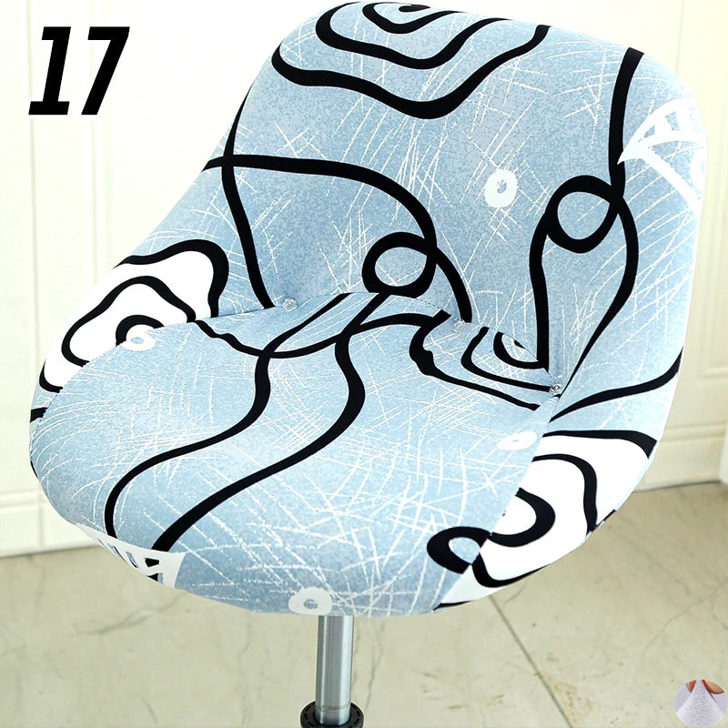 Housse extensible pour tabouret de bar coque motif 17