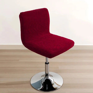 Waterproof, stretch bar chair cover with hibiscus leaf texture
