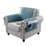 Protection fauteuil imperméable anti griffe bleue ciel