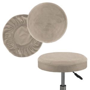 Stretchable pure velvet cover for round bar stools, dining rooms, and restaurants