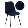 Housse de chaise scandinave petit dossier velours noir