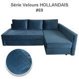 Luxury pure Dutch velvet cover for convertible IKEA FRIHETEN corner sofa