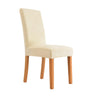 Housses de chaises extensibles pur velours beige