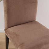 Housses de chaises extensibles pur velours marron