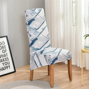 Stretchable high-back chair covers (10 patterns)