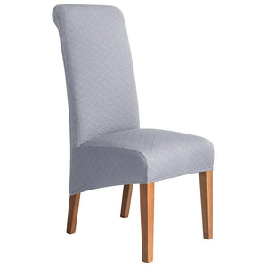 Stretch Lycra high-back chair covers with diamond texture