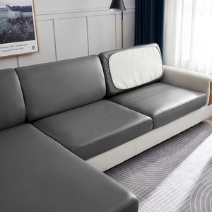 Stretchable, waterproof and water-repellent sofa cushion cover – faux-leather texture