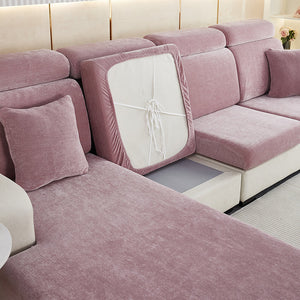 Stretch quilted-knit sofa cushion cover