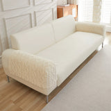 housses protection accoudoirs de canapé épaisse anti griffes beige