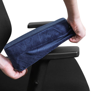 Office chair armrest covers with built-in thick cushioning
