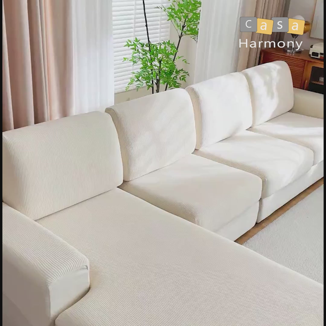 Housse de coussin de canapé velours cotelé