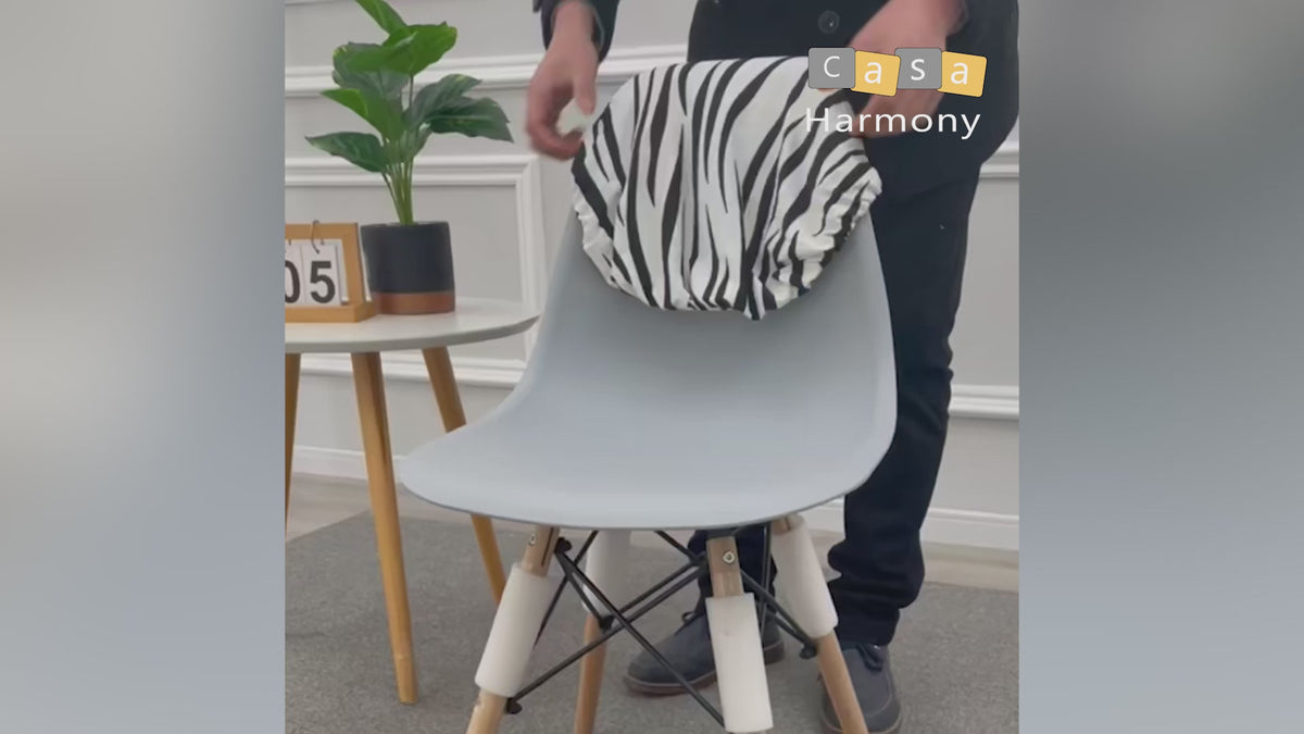 Scandinavian chair cover with embossed texture