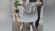 Scandinavian chair cover with embossed texture